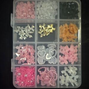 Assorted Bead and Bow Nail Art Set